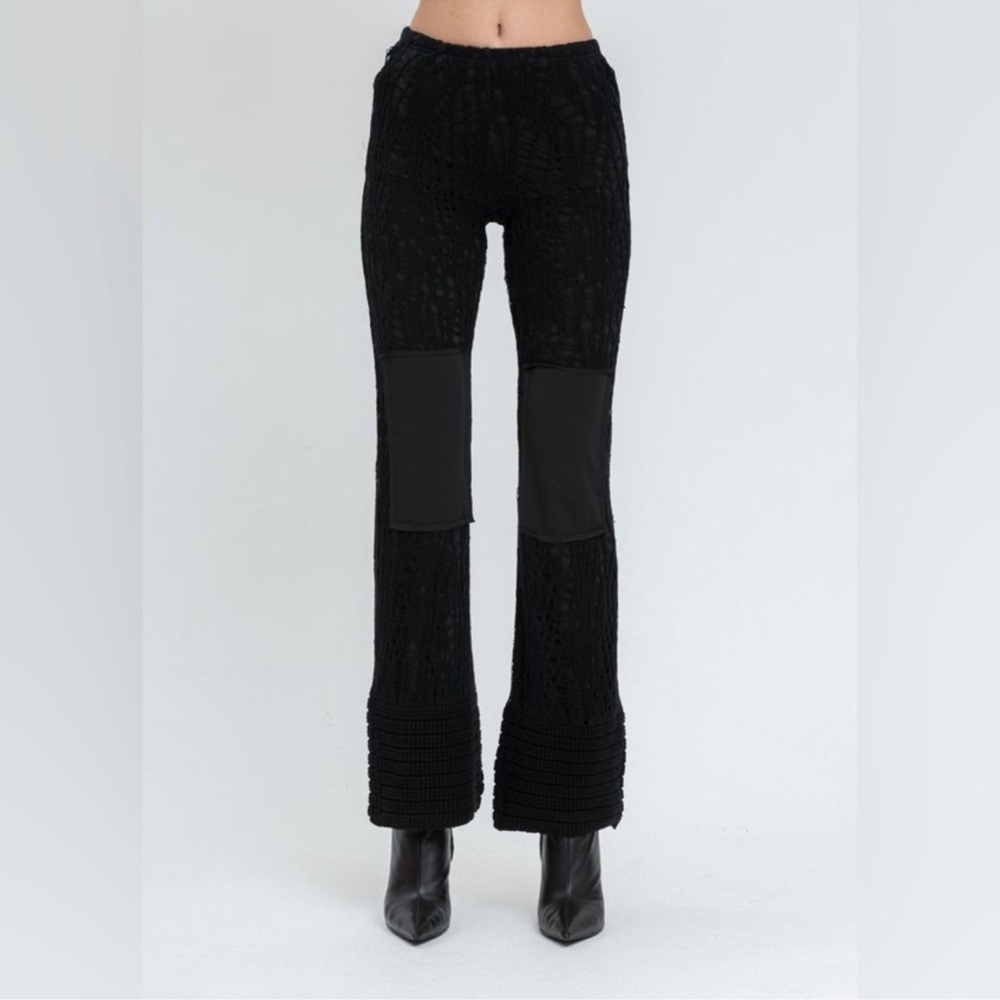 Danielle Guizio Black Knit Pants